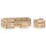 Gartenmöbel 7-teilig mit grün imprägnierten Holzkissen von vidaXL, Gartensets - Ref: Foro24-3074870, Preis: 856,41 €, Rabatt: %