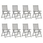 Reclining garden chairs and cushions 8 units gray acacia wood by vidaXL, Garden chairs - Ref: Foro24-3075164, Price: 609,76 €...