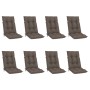 Reclining garden chairs and cushions 8 units gray acacia wood by vidaXL, Garden chairs - Ref: Foro24-3075164, Price: 609,76 €...