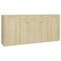 Aparador de madera de ingeniería roble Sonoma 160x36x75 cm de vidaXL, Aparadores - Ref: Foro24-3074930, Precio: 176,47 €, Des...