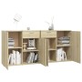 Aparador de madera de ingeniería roble Sonoma 160x36x75 cm de vidaXL, Aparadores - Ref: Foro24-3074930, Precio: 176,47 €, Des...