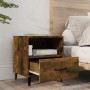 Mesita de noche madera contrachapada color roble ahumado de vidaXL, Mesitas de noche - Ref: Foro24-817303, Precio: 28,96 €, D...