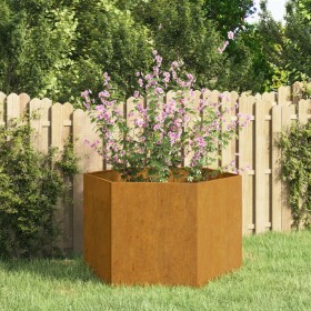 Jardinera de acero corten oxidado 60x60x45 cm de vidaXL, Maceteros y jardineras - Ref: Foro24-823675, Precio: 54,99 €, Descue...