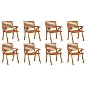 Garden chairs 8 pcs solid teak wood by vidaXL, Garden chairs - Ref: Foro24-3075172, Price: 590,69 €, Discount: %