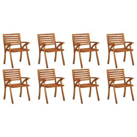 Garden chairs 8 pcs solid teak wood by vidaXL, Garden chairs - Ref: Foro24-3075172, Price: 585,41 €, Discount: %