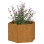 Rusted Corten steel planter 60x60x45 cm by vidaXL, Pots and planters - Ref: Foro24-823675, Price: 54,99 €, Discount: %