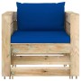 Garden furniture 6 pieces with green impregnated wood cushions by vidaXL, Garden sets - Ref: Foro24-3074841, Price: 602,53 €,...