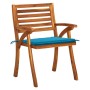 Garden chairs with cushions 4 units solid acacia wood by vidaXL, Garden chairs - Ref: Foro24-3075178, Price: 360,99 €, Discou...