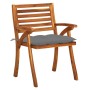 Garden chairs with cushions 4 units solid acacia wood by vidaXL, Garden chairs - Ref: Foro24-3075190, Price: 373,73 €, Discou...