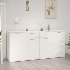 High-gloss white engineered wood sideboard 160x36x75 cm by vidaXL, Sideboards - Ref: Foro24-3074933, Price: 234,26 €, Discoun...