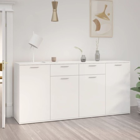 High-gloss white engineered wood sideboard 160x36x75 cm by vidaXL, Sideboards - Ref: Foro24-3074933, Price: 217,73 €, Discoun...