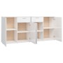 Aparador de madera de ingeniería blanco brillo 160x36x75 cm de vidaXL, Aparadores - Ref: Foro24-3074933, Precio: 240,94 €, De...