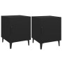 Nightstands 2 units black plywood by vidaXL, Nightstands - Ref: Foro24-812063, Price: 62,77 €, Discount: %