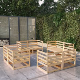 8-piece solid pine wood garden furniture set by vidaXL, Garden sets - Ref: Foro24-3075284, Price: 368,52 €, Discount: %