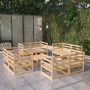 Juego de muebles de jardín 9 piezas madera maciza de pino de vidaXL, Conjuntos de jardín - Ref: Foro24-3075289, Precio: 418,9...