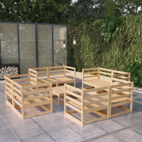 Gartenmöbel-Set 9-teilig aus massivem Kiefernholz von vidaXL, Gartensets - Ref: Foro24-3075289, Preis: 417,99 €, Rabatt: %