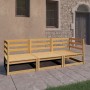 3-seater garden sofa in solid pine wood by vidaXL, Outdoor sofas - Ref: Foro24-3075319, Price: 145,87 €, Discount: %