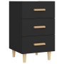 Mesita de noche madera de ingeniería negro 40x40x66 cm de vidaXL, Mesitas de noche - Ref: Foro24-812079, Precio: 61,40 €, Des...