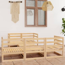 Garten-Lounge-Set 6-teilig massives Zirbenholz von vidaXL, Gartensets - Ref: Foro24-3075329, Preis: 263,24 €, Rabatt: %