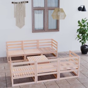 7-piece solid pine wood garden furniture set by vidaXL, Garden sets - Ref: Foro24-3075334, Price: 296,99 €, Discount: %