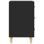 Mesita de noche madera de ingeniería negro 40x40x66 cm de vidaXL, Mesitas de noche - Ref: Foro24-812079, Precio: 61,40 €, Des...