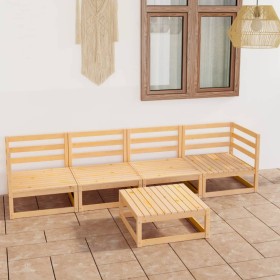 Gartenmöbel-Set 5-teilig aus massivem Kiefernholz von vidaXL, Gartensets - Ref: Foro24-3075364, Preis: 208,20 €, Rabatt: %