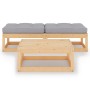 3-piece garden furniture set with solid pine wood cushions by vidaXL, Garden sets - Ref: Foro24-3076284, Price: 187,03 €, Dis...