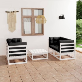 5-piece garden furniture set with solid pine wood cushions by vidaXL, Garden sets - Ref: Foro24-3076305, Price: 375,99 €, Dis...