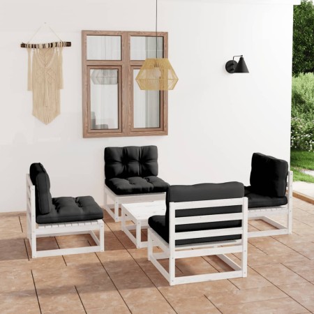 5-piece garden furniture set with solid pine wood cushions by vidaXL, Garden sets - Ref: Foro24-3076315, Price: 354,99 €, Dis...