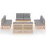 9-piece garden furniture set with solid pine wood cushions by vidaXL, Garden sets - Ref: Foro24-3076324, Price: 971,53 €, Dis...