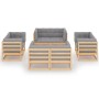 8-piece garden furniture set with solid pine wood cushions by vidaXL, Garden sets - Ref: Foro24-3076334, Price: 676,96 €, Dis...