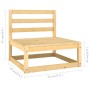 Garden furniture 6 pieces with cushions made of solid pine wood by vidaXL, Garden sets - Ref: Foro24-3076359, Price: 535,46 €...