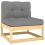 3-seater garden sofa with solid pine wood cushions by vidaXL, Outdoor sofas - Ref: Foro24-3076369, Price: 261,86 €, Discount: %