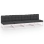 4-seater garden sofa with solid pine wood cushions by vidaXL, Outdoor sofas - Ref: Foro24-3076390, Price: 312,26 €, Discount: %