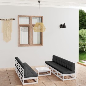 9-piece garden furniture set with solid pine wood cushions by vidaXL, Garden sets - Ref: Foro24-3076405, Price: 695,99 €, Dis...