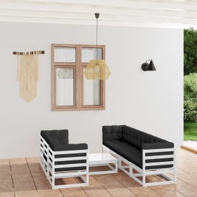 Garden furniture 8 pieces with cushions made of solid pine wood by vidaXL, Garden sets - Ref: Foro24-3076420, Price: 624,41 €...