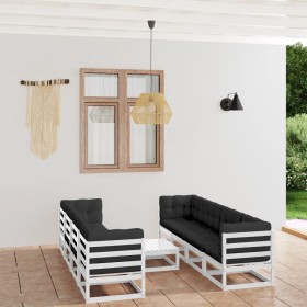 9-piece garden furniture set with solid pine wood cushions by vidaXL, Garden sets - Ref: Foro24-3076425, Price: 715,99 €, Dis...