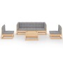 6-piece garden furniture set with solid pine wood cushions by vidaXL, Garden sets - Ref: Foro24-3076444, Price: 470,70 €, Dis...