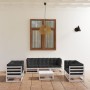 Garden furniture 8 pieces with cushions made of solid pine wood by vidaXL, Garden sets - Ref: Foro24-3076505, Price: 635,14 €...