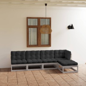 5-piece garden furniture set with solid pine wood cushions by vidaXL, Garden sets - Ref: Foro24-3076565, Price: 372,99 €, Dis...