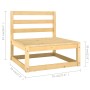 Garden furniture 6 pieces with cushions made of solid pine wood by vidaXL, Garden sets - Ref: Foro24-3076614, Price: 557,99 €...