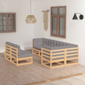 Garden furniture set 7 pieces and cushions solid pine wood by vidaXL, Garden sets - Ref: Foro24-3076654, Price: 685,54 €, Dis...