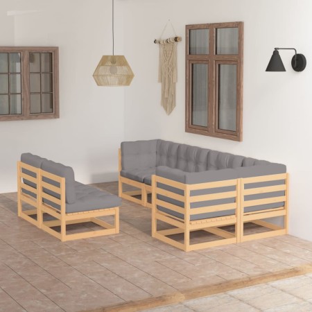 Garden furniture set 7 pieces and cushions solid pine wood by vidaXL, Garden sets - Ref: Foro24-3076654, Price: 685,54 €, Dis...