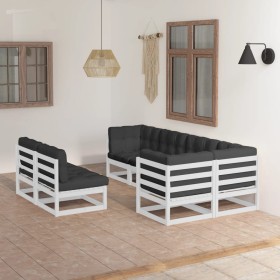 Garden furniture set 7 pieces and cushions solid pine wood by vidaXL, Garden sets - Ref: Foro24-3076655, Price: 552,99 €, Dis...