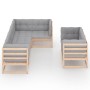 Garden furniture set 7 pieces and cushions solid pine wood by vidaXL, Garden sets - Ref: Foro24-3076694, Price: 633,99 €, Dis...