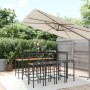 Bar table and garden stools 9 pcs acacia wood PE rattan black by vidaXL, Garden sets - Ref: Foro24-3187680, Price: 411,85 €, ...