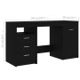 Black engineered wood desk 140x50x76 cm by vidaXL, Desks - Ref: Foro24-3054781, Price: 165,52 €, Discount: %