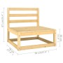 9-piece garden furniture set with solid pine wood cushions by vidaXL, Garden sets - Ref: Foro24-3076804, Price: 861,05 €, Dis...