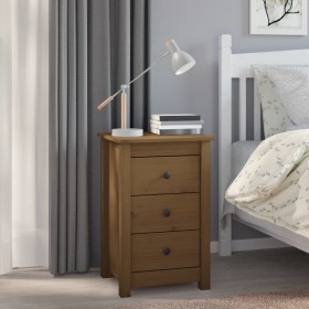 Honey brown solid pine wood bedside table 40x35x61.5 cm by vidaXL, Nightstands - Ref: Foro24-813705, Price: 52,99 €, Discount: %