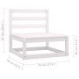 Garden furniture set, 10 pieces with white pine wood cushions. by vidaXL, Garden sets - Ref: Foro24-3076810, Price: 729,75 €,...